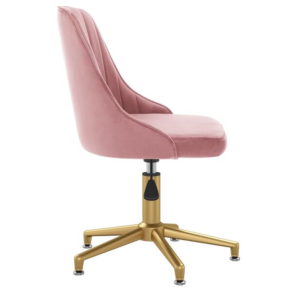 vidaXL Chaise pivotante de salle &agrave; manger Rose Velours