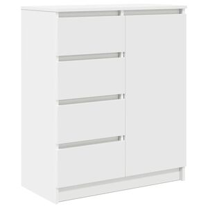 vidaXL Buffet avec tiroirs blanc 71x35x84 cm bois d'ing&eacute;nierie