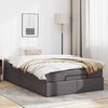 VidaXL Cadre de lit ottoman avec matelas gris 120x200 cm similicuir