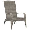 vidaXL Chaise de jardin Adirondack Gris R&eacute;sine tress&eacute;e