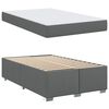 vidaXL Cadre de lit avec matelas Gris fonc&eacute; 120 x 190 cm tissu