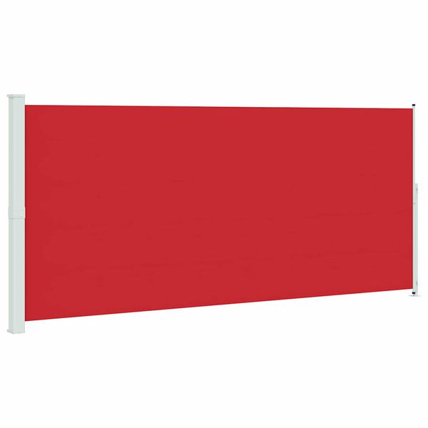 vidaXL Auvent lat&eacute;ral r&eacute;tractable de patio 220x500 cm Rouge
