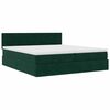 vidaXL Cadre de lit ottoman avec matelas vert fonc&eacute; 160x200 cm velours