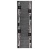 vidaXL Tapis Couloir FLORNES Tiss&eacute; Gris Feuilles 67 x 150 cm PP 7 mm