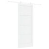 vidaXL Porte coulissante Blanc 83 x 202 cm Bois de pin massif