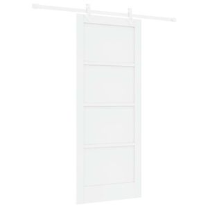 vidaXL Porte coulissante Blanc 83 x 202 cm Bois de pin massif