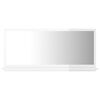vidaXL Miroir de salle de bain Blanc brillant Bois d&rsquo;ing&eacute;nierie