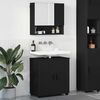 vidaXL Ensemble de mobilier de salle de bain Montage mural 2 pcs Noir