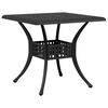 vidaXL Table de jardin noir 80x80x75 cm aluminium coul&eacute;