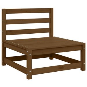 vidaXL Canap&eacute; central de jardin marron miel bois de pin massif