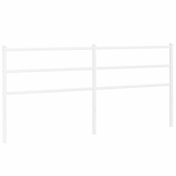 vidaXL T&ecirc;te de lit de remplacement m&eacute;tal blanc 193 cm
