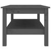 vidaXL Table basse Gris 110x50x40 cm Bois massif de pin