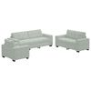 vidaXL Ensemble de Canap&eacute;s 3 pc Gris clair Velours