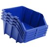 vidaXL Bac de rangement empilable 35 pcs 218x360x156 mm Bleu