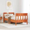 vidaXL Cadre de lit sans matelas cire marron 100x200cm bois pin massif