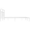 vidaXL Cadre de lit métal sans matelas et tête de lit blanc 160x200 cm
