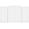vidaXL Paniers à gabions arqués 7 pcs 400x30x220/240 cm Fer galvanisé