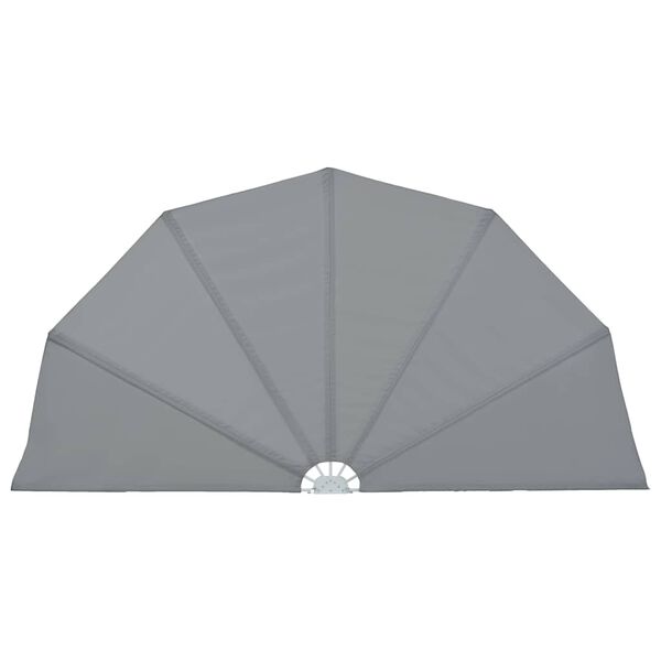 vidaXL Auvent lat&eacute;ral pliable de terrasse Gris 200 cm