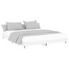 vidaXL Cadre de lit sans matelas blanc brillant 160x200 cm