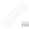 vidaXL Grille de s&eacute;curit&eacute; pour fen&ecirc;tres avec 4 barres crois&eacute;es 3 pc