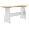 vidaXL Table à manger et banc REINE marron miel blanc bois pin solide