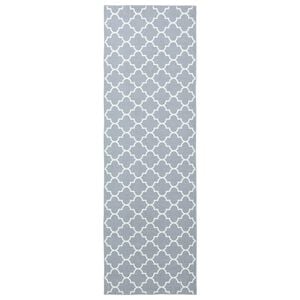 vidaXL Coureur de Tapis ORIZ 1150 gsm Gris et blanc