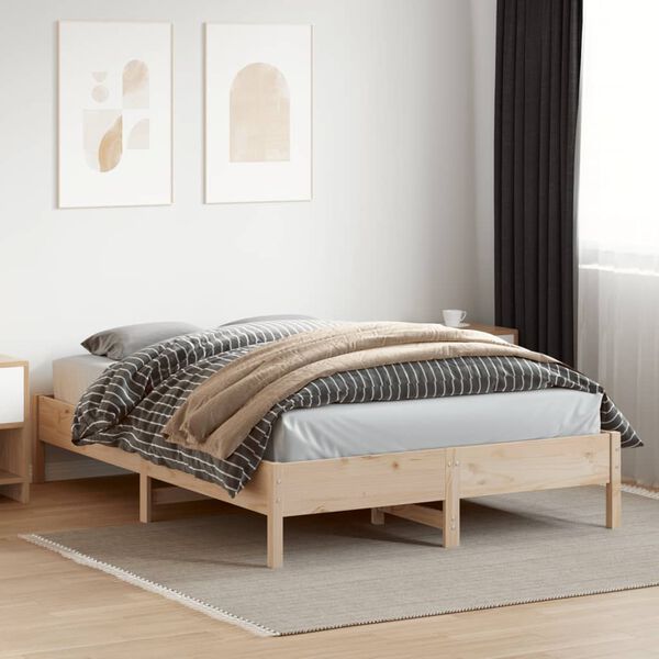vidaXL Cadre de lit sans matelas 150x200 cm bois de pin massif
