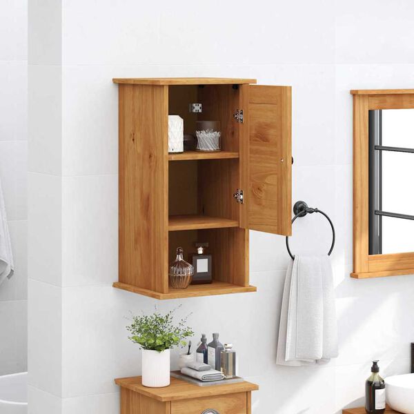 vidaXL Armoire de salle de bain avec porte VIGO Marron et Marron Miel
