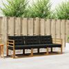 vidaXL Ensemble de canap&eacute;s d'ext&eacute;rieur 3 pcs Naturel et Noir