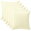 vidaXL Coussin avec oreiller HEERLEN 6 pi&egrave;ces Cr&egrave;me Polyester