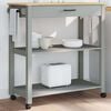 vidaXL Chariot de cuisine MONZA 84x40x88,5 cm bois massif de pin