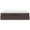 VidaXL Cadre de lit ottoman avec matelas marron foncé 160x200 cm tissu