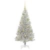 vidaXL Sapin de No&euml;l avec 150 LED avec support Argent 120 cm PET