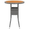 vidaXL Ensemble à manger de jardin 3 pcs Résine tressée Gris