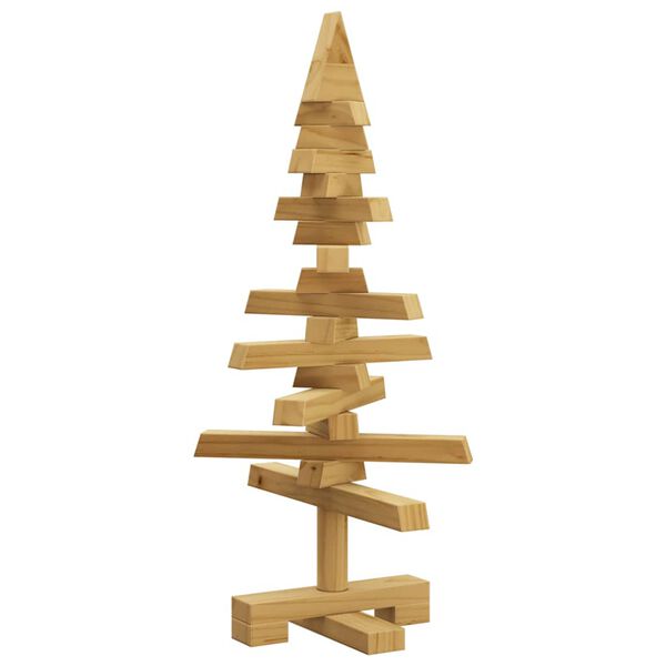 vidaXL Arbre de Noël en bois Marron 60 cm Bois massif en pin