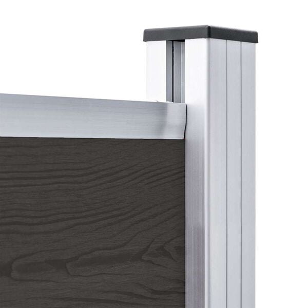 vidaXL Panneau de cl&ocirc;ture WPC 175x146 cm Noir