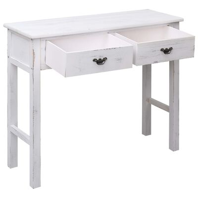 vidaXL Table console Blanc antique 90 x 30 x 77 cm Bois