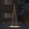 vidaXL Arbre de No&euml;l LED avec piquets au sol Multicolore 400 cm Fer