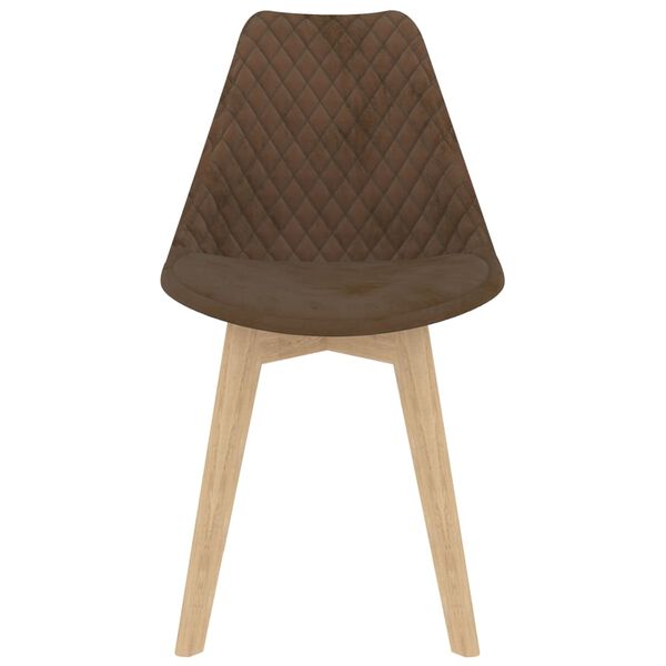 vidaXL Chaises à manger lot de 2 Marron Velours