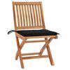 vidaXL Chaises pliables de jardin avec coussins lot de 6 Bois de teck
