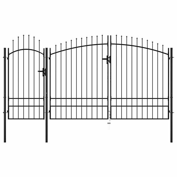 vidaXL Portail de jardin Woerden en acier noir 1,95&nbsp;m x 4&nbsp;m