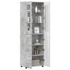 vidaXL Haut Armoire avec &eacute;tag&egrave;re FLORIN Gris b&eacute;ton 60 x 35 x 182 cm