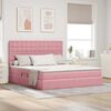 vidaXL Lit avec rangement et matelas Rose 160 x 200 cm Velours