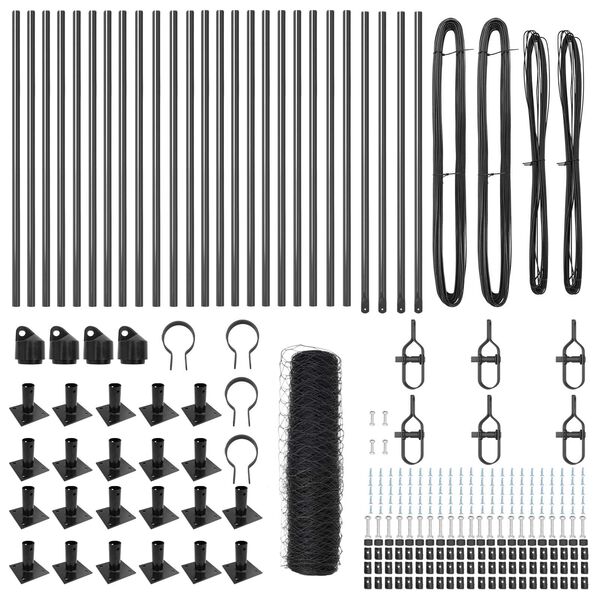 vidaXL Poteau de cl&ocirc;ture. Gris 50 x 0,4 m (maillage de 36 mm)