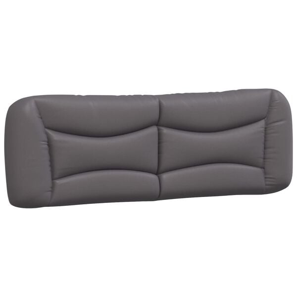 vidaXL Coussin de t&ecirc;te de lit Hvar gris 160 cm similicuir