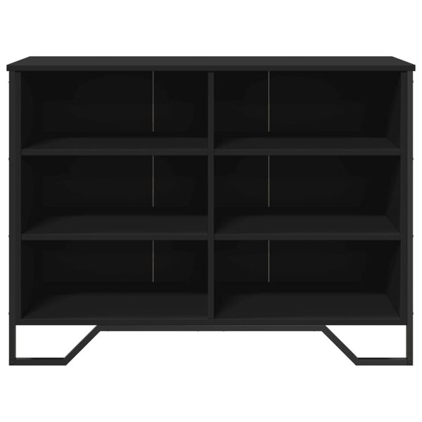 vidaXL Buffet noir 101x35,5x74,5 cm bois d'ing&eacute;nierie