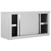 vidaXL Armoire de cuisine avec portes coulissantes 90x40x50 cm Inox