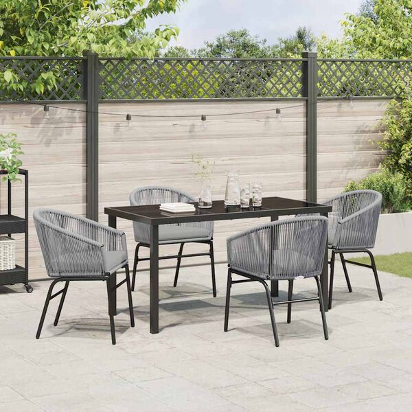 vidaXL Ensemble de salle &agrave; manger pour jardin 5 pcs Anthracite