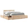 vidaXL Lit avec tiroirs et matelas 140x190 cm bois massif de pin
