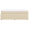 vidaXL Sommier &agrave; lattes de lit avec matelas Cr&egrave;me 160x200 cm Tissu